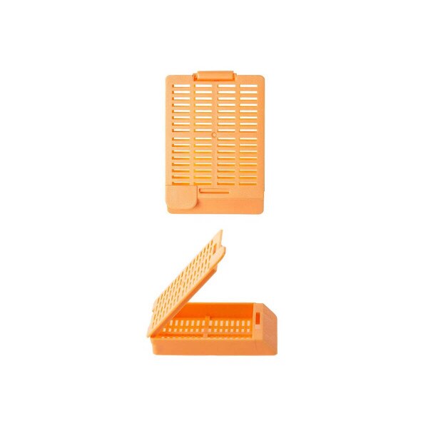 Hinged Tissue Cassette, peach
